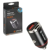 Адаптер автомобильный компактный Type-C PD + QC 3.0 65Вт, 12/24В