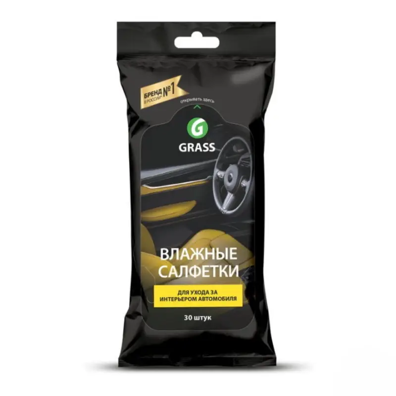 Салфетка влажная для ухода за интерьером а/м