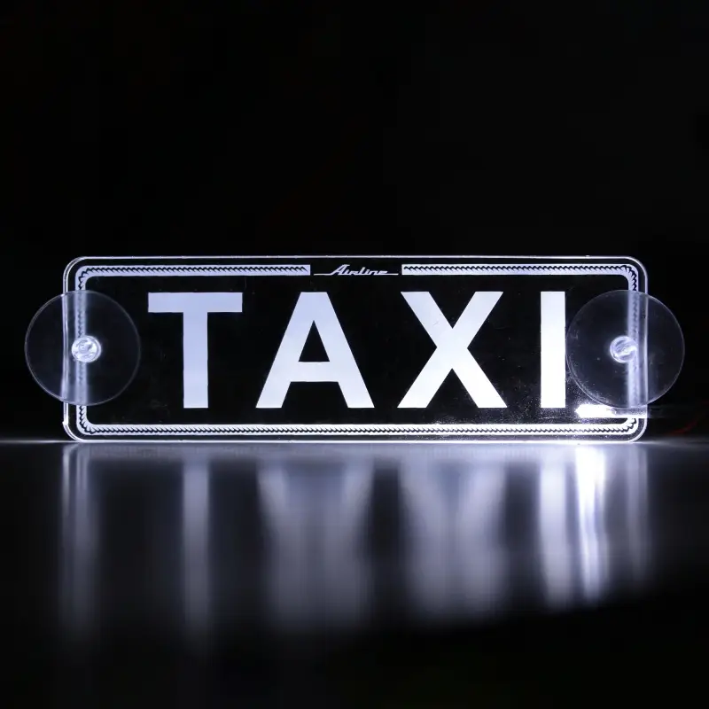 Знак ТАКСИ LED салонный с подсветкой 12В Знак ТАКСИ LED салонный с подсветкой 12В