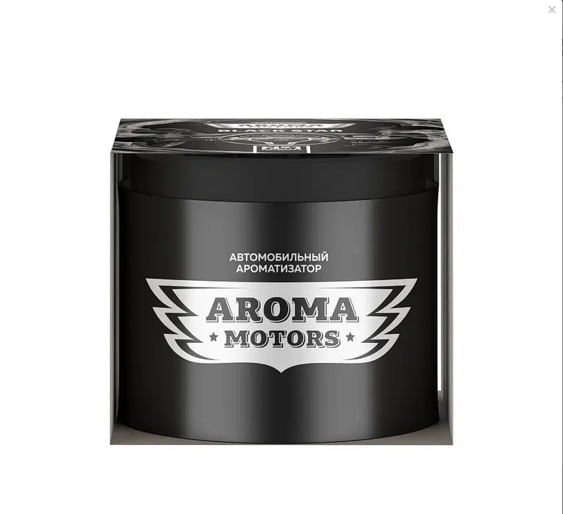 Ароматизатор гелевый Aroma Motors BLACK STAR в картонной упаковке (круглый) 100мл, шт