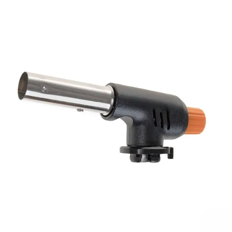 Газовая горелка-насадка с пьезоподжигом на цанговый баллон под углом