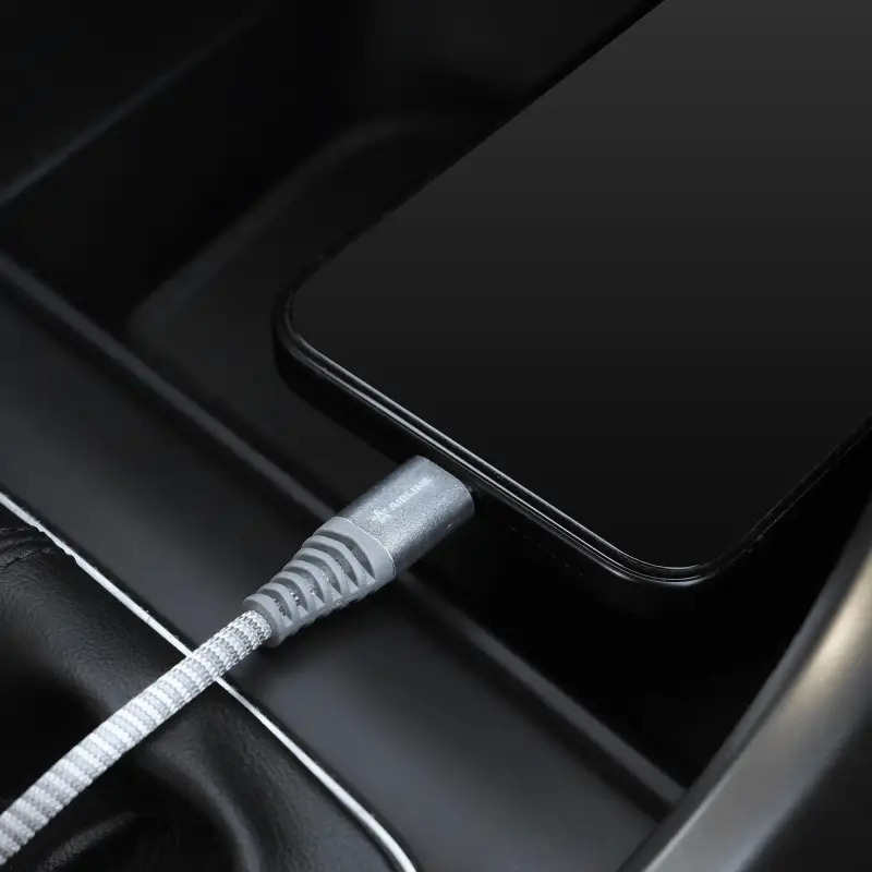 Кабель Type-C - Type-C поддержка PD 1м, серый нейлоновый Кабель Type-C - Type-C поддержка PD 1м, серый нейлоновый