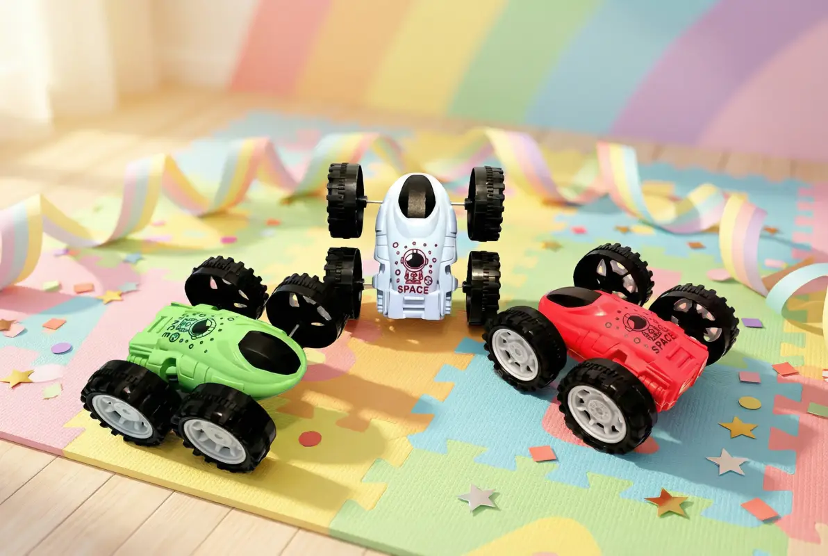 Инерционная машинка-перевертыш цвет в асс.