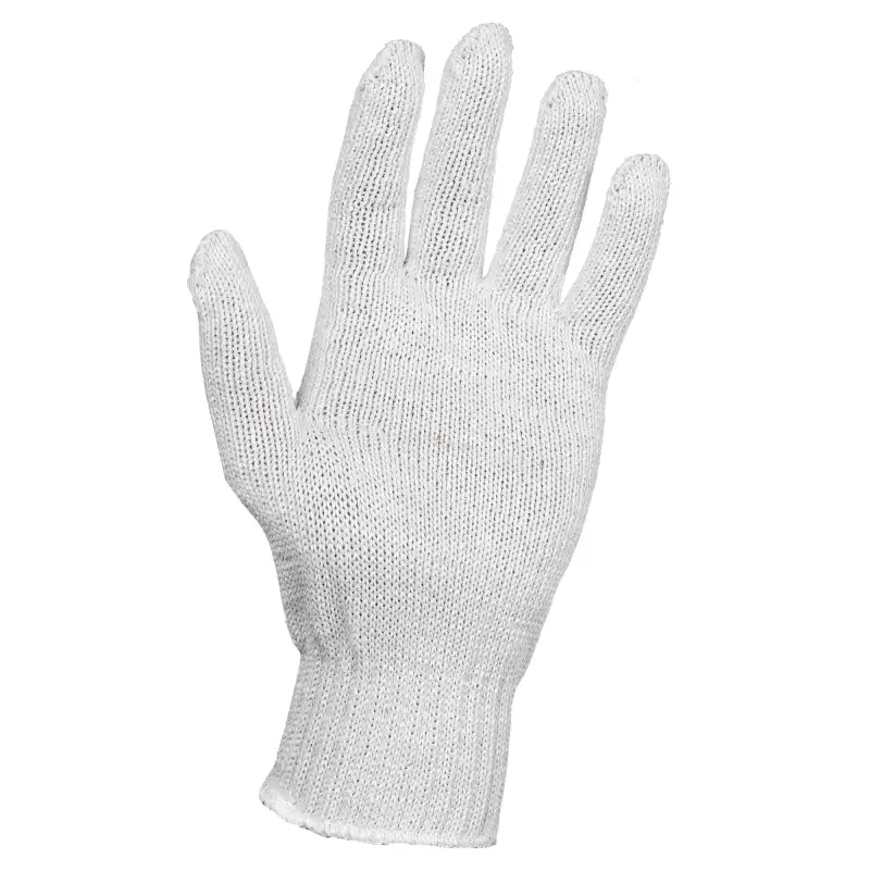 Перчатки трикотажные ХБ, белые, (1 пара) 7,5 класс/65г