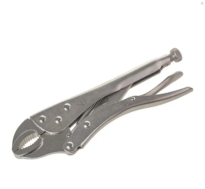 Клещи зажимные с фиксатором 250 мм с полукруглым захватом