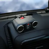 Разветвитель прикуривателя 2 гнезда 8А + 2USB с витым шнуром