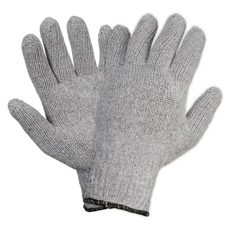 Перчатки трикотажные ХБ двойн., серые, (1 пара) 7,5 класс/115г