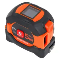 Рулетка 5мx19мм INDUSTRY c лазерным дальномером 40м