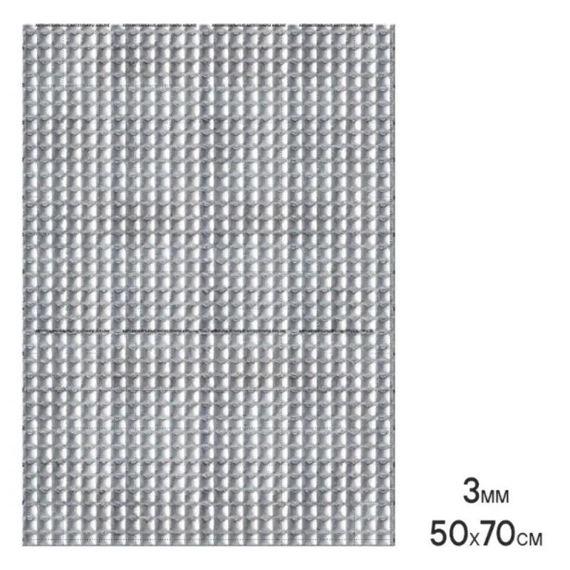 Шумоизоляция (вибро) Шумоизоляция (вибро) "Base 3" (50*70 см), КС, 3 мм, фольга 60 мкм