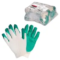 Перчатки трикотажные ХБ с латексным покрытием ладони, (1 пара) Перчатки трикотажные ХБ с латексным покрытием ладони, (1 пара)