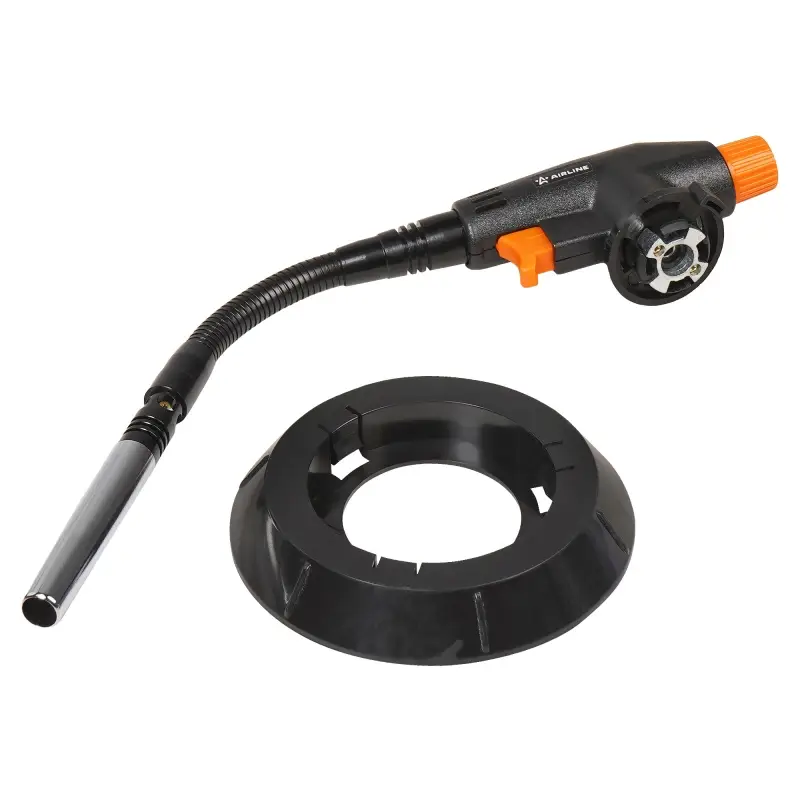 Горелка газовая на цанговый баллон, пьезоподжиг, гибкое сопло