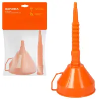 Воронка D-160мм с гибким носиком, L=360мм, латунная сетка