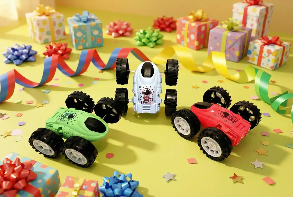 Инерционная машинка-перевертыш цвет в асс.