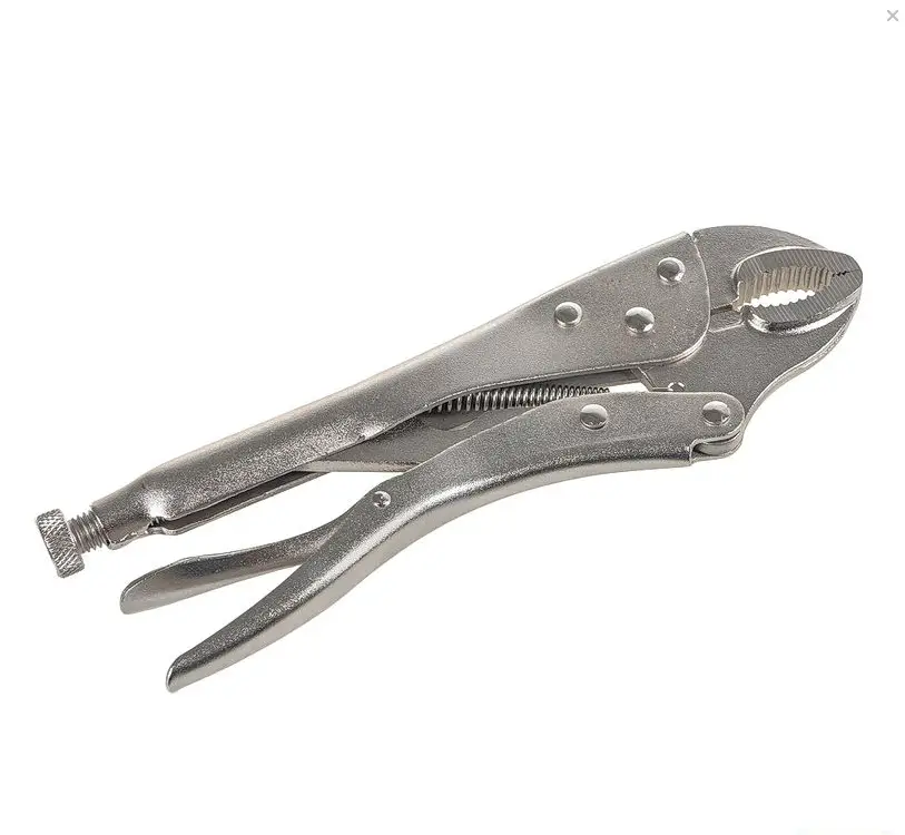 Клещи зажимные с фиксатором 250 мм с полукруглым захватом