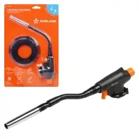 Горелка газовая на цанговый баллон, пьезоподжиг, гибкое сопло