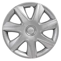 Колпаки колесные 15" "Джой", серебристый, карбон, 2 шт.