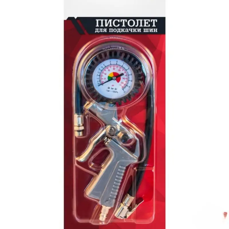 Манометр для контроля давления и подкачки шин пистолетного типа Манометр для контроля давления и подкачки шин пистолетного типа