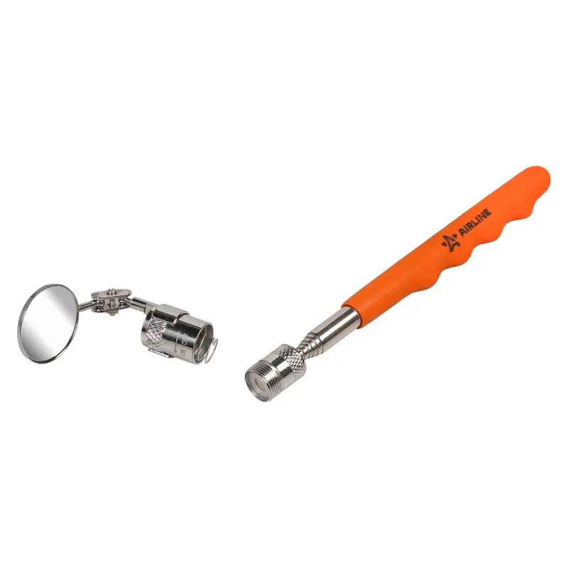 Зеркало инспекционное телескопическое с подсветкой подвижное, D=32мм,