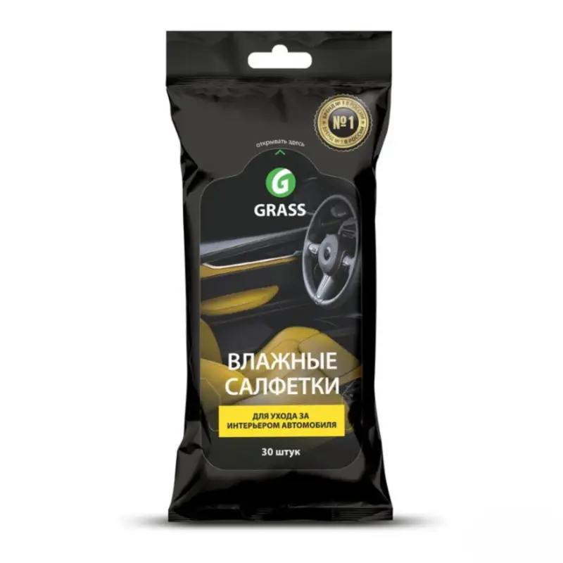 Салфетка влажная для ухода за интерьером а/м