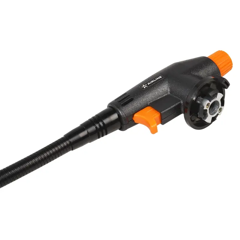 Горелка газовая на цанговый баллон, пьезоподжиг, гибкое сопло