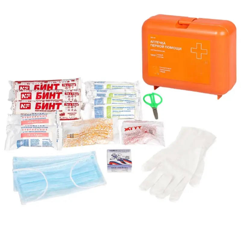 Аптечка автомобильная, состав МЗ РФ 1080н