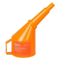 Воронка разборная D-120мм с угловым носиком, L=150мм, латунная сетка