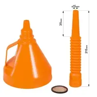 Воронка D-135мм с гибким носиком, L=350мм, латунная сетка Воронка D-135мм с гибким носиком, L=350мм, латунная сетка