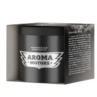 Ароматизатор гелевый Aroma Motors BLACK STAR в картонной упаковке (круглый) 100мл, шт