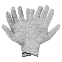 Перчатки трикотажные ХБ, серые, (1 пара) 7,5 класс/65г