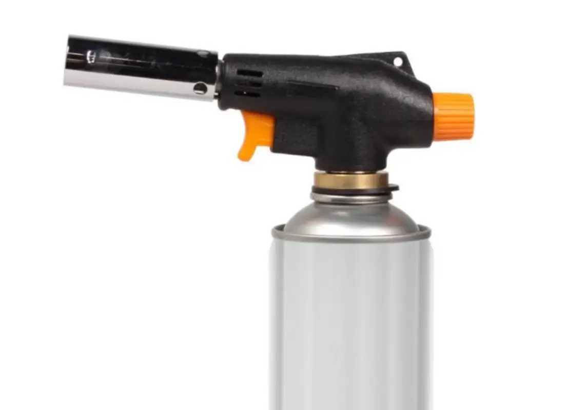 Горелка газовая на резьбовой баллон, пьезоподжиг, анти-вспышка