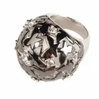 Кольцо р 8 - 18-18,5  ажурное с бабочками