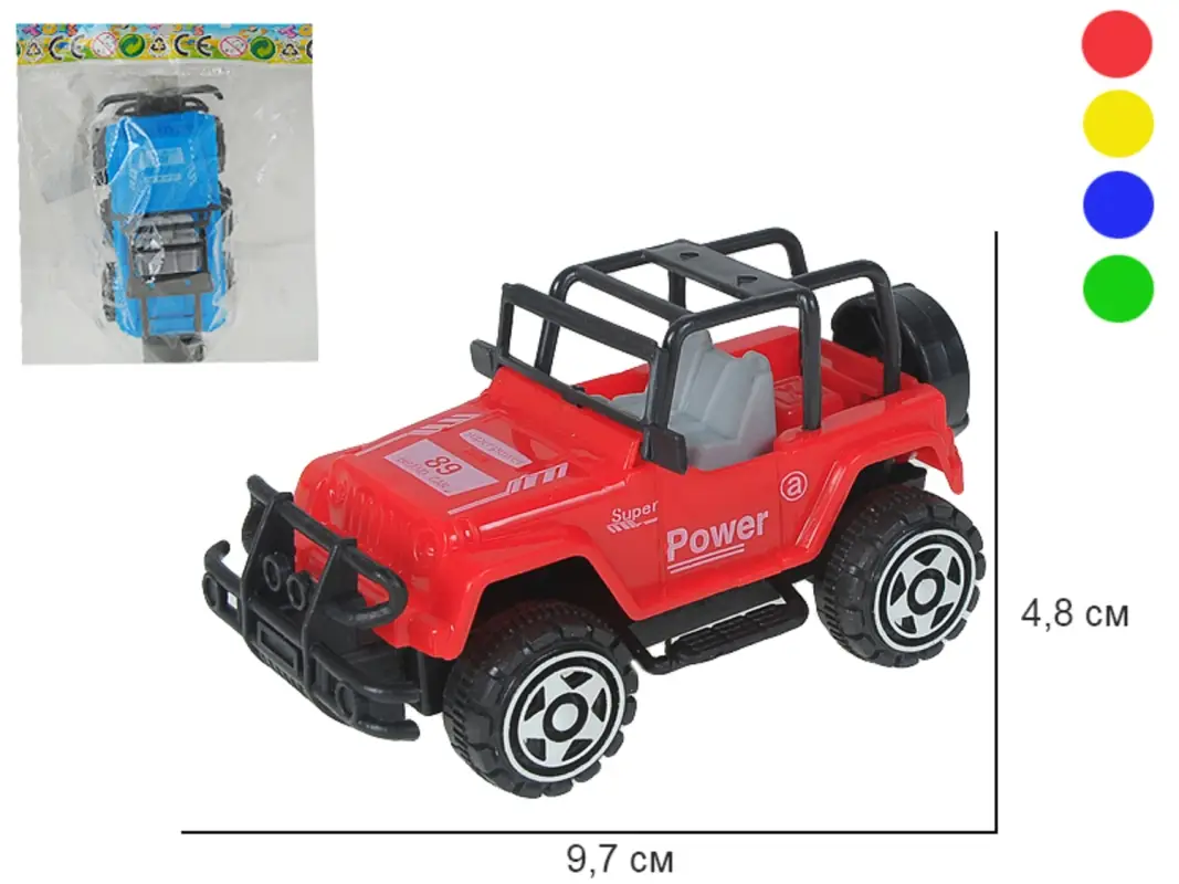 Машина инерционная Джип 4 цвета в ассортименте