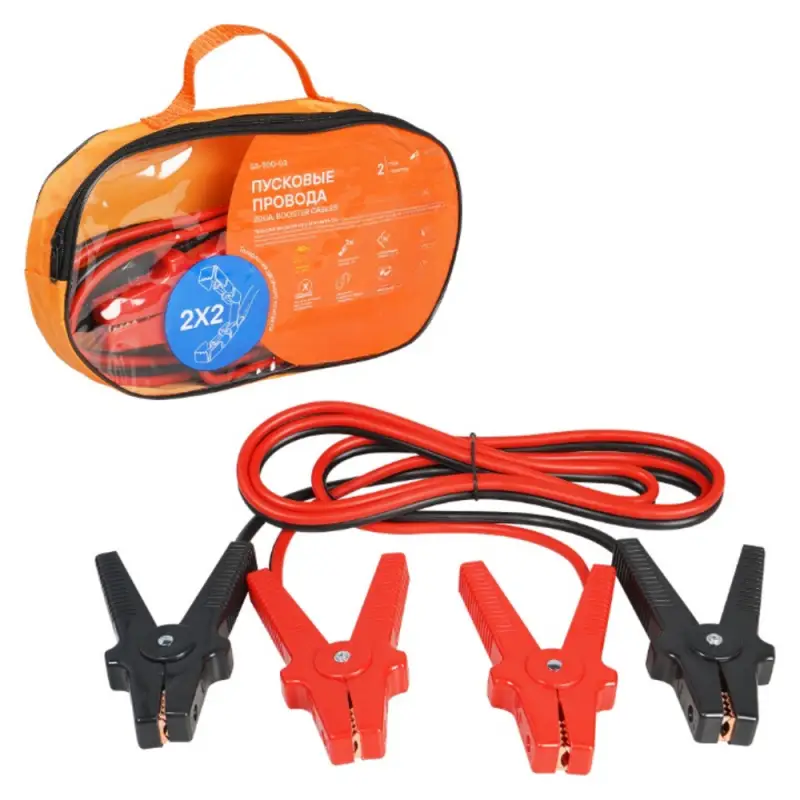 Провода прикуривания 500А PRO (5м, 12/24В сумка) Провода прикуривания 500А PRO (5м, 12/24В сумка)