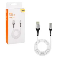 Кабель USB - Type-C 1м, белый Soft-Touch Кабель USB - Type-C 1м, белый Soft-Touch