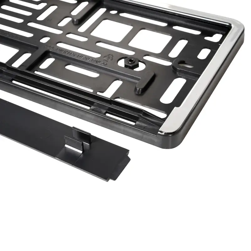 Рамка под номерной знак "Хром", с планкой