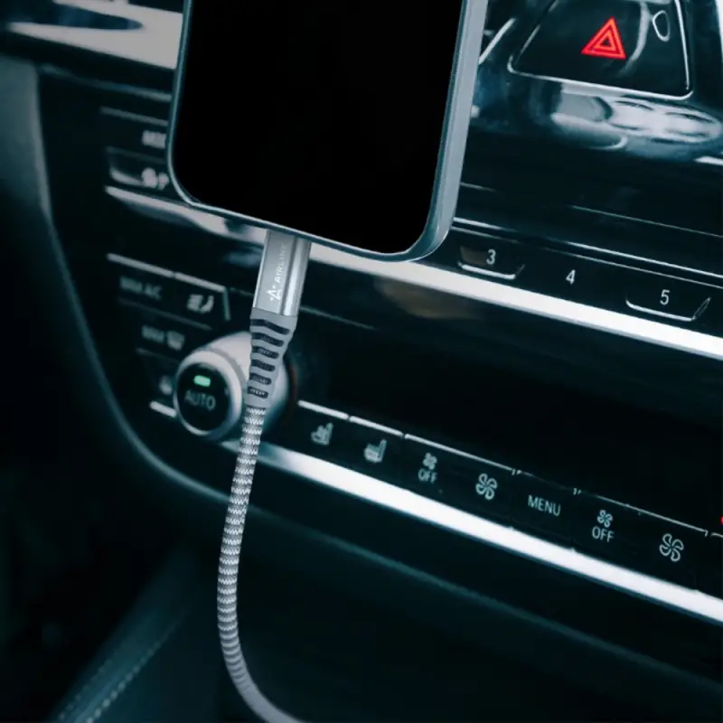 Кабель Type-C - Type-C поддержка PD 1м, серый нейлоновый Кабель Type-C - Type-C поддержка PD 1м, серый нейлоновый