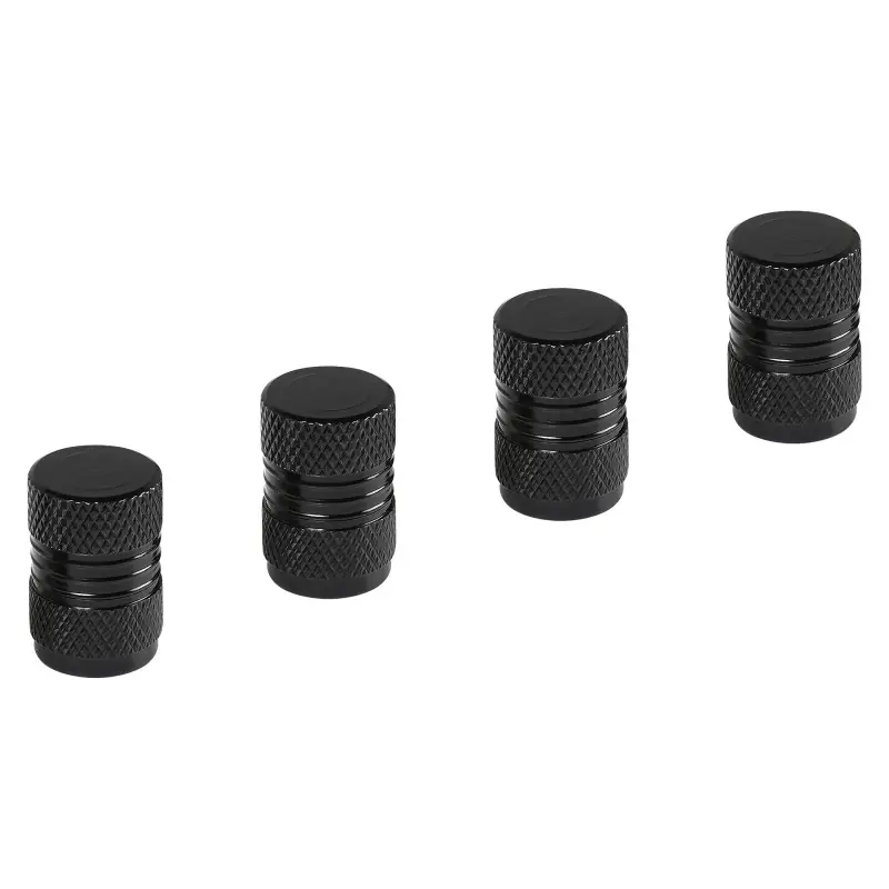 Колпачки на шинный вентиль K-9, черные, металл, 4 шт