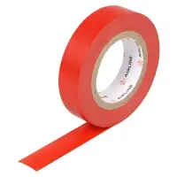 Изолента ПВХ, красная, 19 мм*10 м