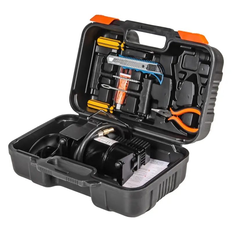 Компрессор с комплектом инстр. в кейсе