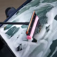 Щетка для мытья стекол с поролоном и водосгоном (39см)