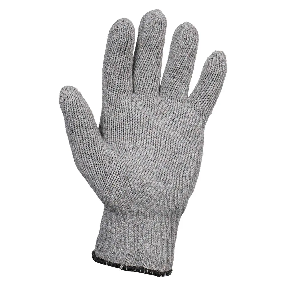 Перчатки трикотажные ХБ двойн., серые, (1 пара) 7,5 класс/115г