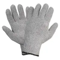 Перчатки трикотажные ХБ двойн., серые, (1 пара) 7,5 класс/115г