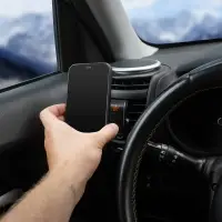 Держатель для телефона автомобильный в дефлектор прищепка магнитный прямоугольный