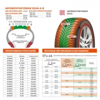 Пластырь кордовый, радиальный R-10 (57*76 мм)