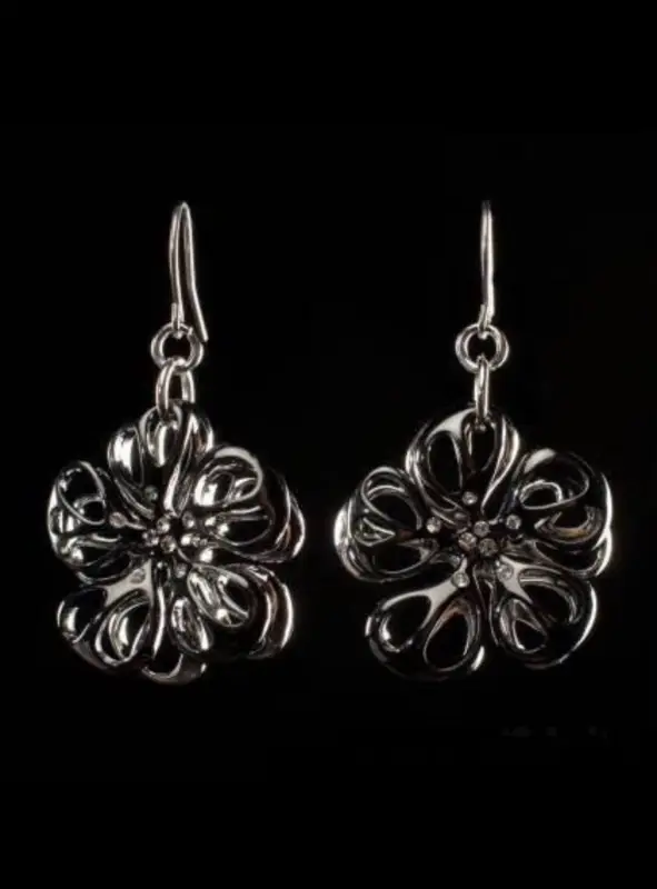 Серьги-цветочки "Кенсо style"двойные