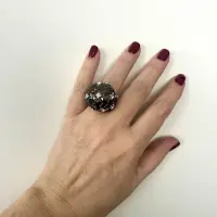 Кольцо р 8 - 18-18,5  ажурное с бабочками