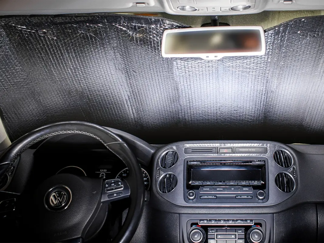 Шторка солнцезащитная 60*125см на лобовое стекло, 140г/м2