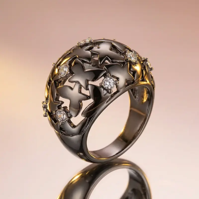 Кольцо р 6 - 16-16,  ажурное с бабочками