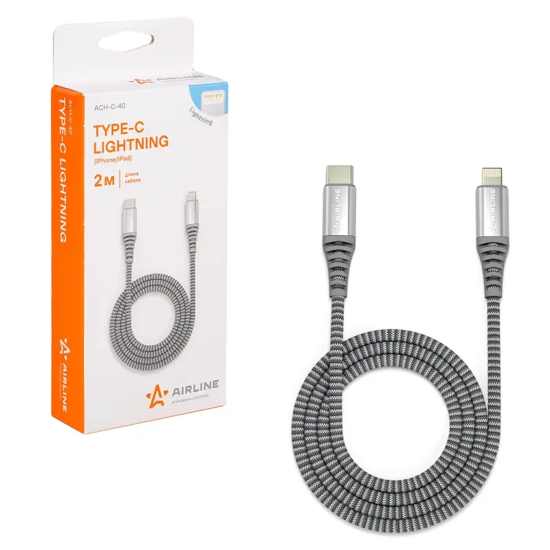 Кабель Type-C - Lightning (Iphone/IPad) поддержка PD 2м