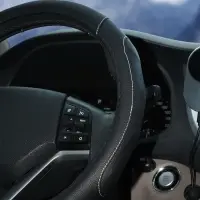 Оплетка на руль, искусст. кожа, рельефная, черная, 38 см/М